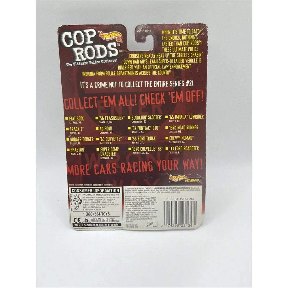 Hot‎ Wheels COPS Scorchin' Scooter Charleston SC Police Mattel